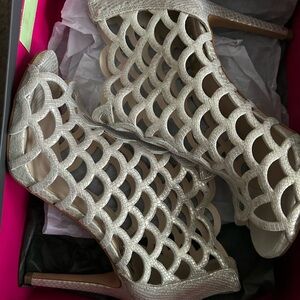 Elegant Silver Women's Heels